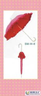 小龍女紅色花邊直桿雨傘 廠家直銷(xiāo)的高品質(zhì)遮陽(yáng)傘新選擇